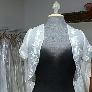 White Bridal Bolero by PC Marys